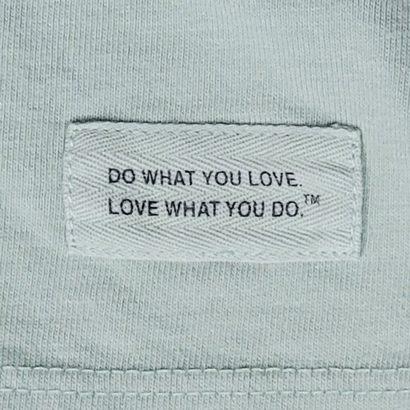 Life is Good Pale Green Classic Fit Hibiscus Flower V-Neck Long Sleeve Tee - XS - Picture 5 of 9